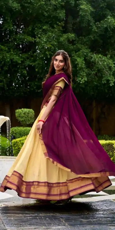 LNB 2019 Brown in Kanchipuram Zari Work & Lace Work Lehenga Choli . Special Price ₹2099. Delivery 4-6 Working Days. Shop now. | Lehenga, Bollywood Lehenga, Creative Lehenga, Designer Lehenga, Embroidered Lehenga, Party Wear Lehenga