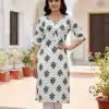 Green Rayon Print Kurti