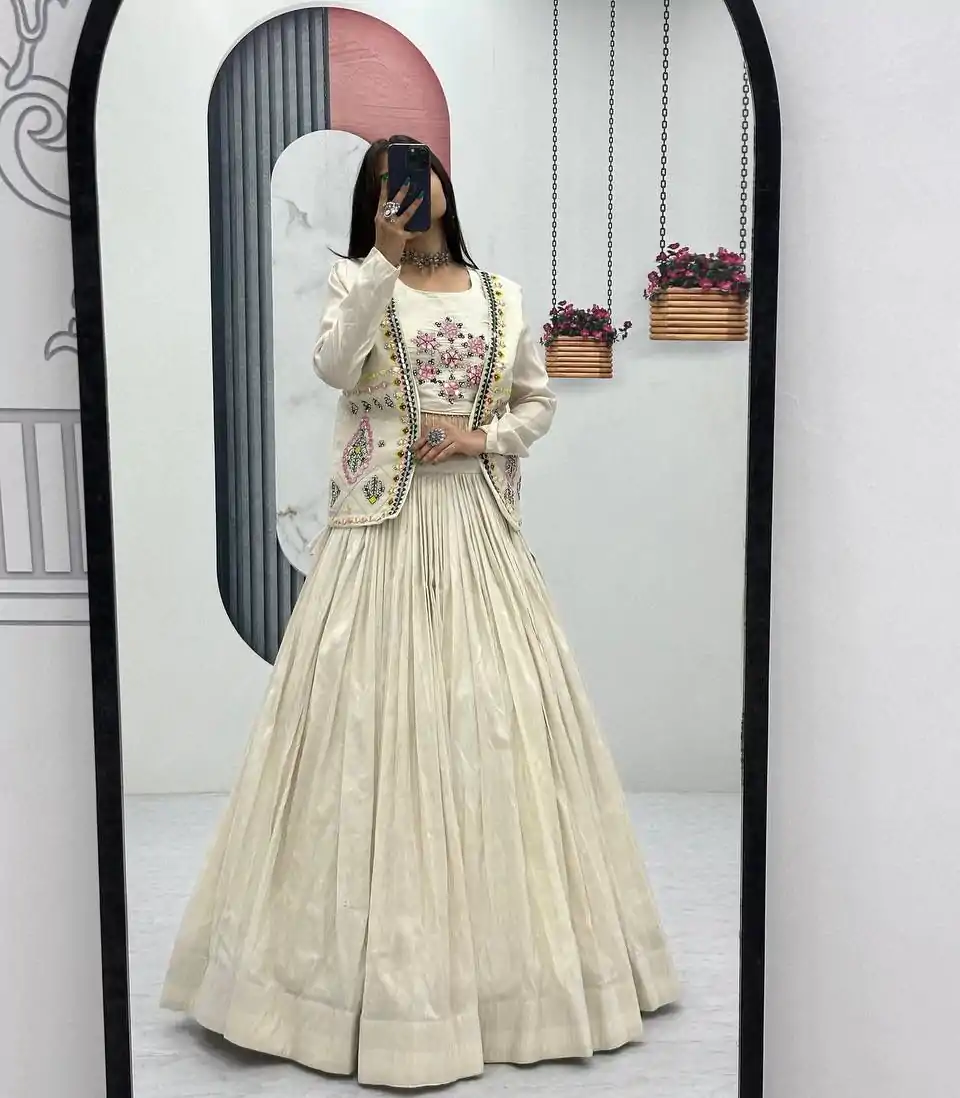 PC 522 Off White Tissue Simmer Lehenga Choli Perfect for Wedding, Party, Cultural Events, Diwali, Ganesh Chaturthi – . Exclusive Offer ₹3049. Deli | Jump Suits, Salwar suit, Casual Suits, Creative suits, Designer Suits, Palazzo Suits, Party Wear Suits, Patiala Suits, Straight Suits