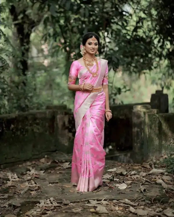 KPR 092 Pink Color Soft Lichi Silk Saree with Lace Work & Lace Border. Get it for ₹1299. Delivery 4-6 Working Days. Shop now. | Designer Sarees, Embroidered Sarees, Sarees, Bollywood Sarees, Creative Sarees, Ethnic Saree, Modern Digital sarees, Party Wear Sarees
