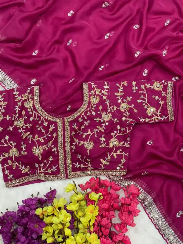 AC MAGIC CIRCLE Pink Soft Organza Saree Perfect for Wedding, Party, Haldi, Festival Celebrations, Diwali – . Grab it for ₹2099. Delivery 4-6 Working Days | Designer Sarees, Embroidered Sarees, Sarees, Bollywood Sarees, Creative Sarees, Ethnic Saree, Modern Digital sarees, Party Wear Sarees