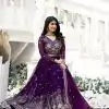 Purple Fox Georgette Embroidery Work Lehenga Choli