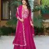 Ram 105 Rani Pink Star Georgette Gown with Embroidery Work & Thread Embroidery. Get it for ₹2049. Delivery 4-6 Working Days. Shop now. | Jump Suits, Salwar suit, Casual Suits, Creative suits, Designer Suits, Palazzo Suits, Party Wear Suits, Patiala Suits, Straight Suits