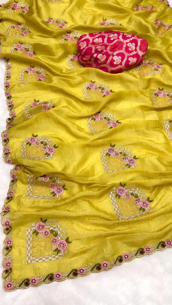SC 239 Pink Georgette With Lace Work & Lace Border Saree . Wedding, Party, Festive, Events, Exclusive Offer ₹1599. Delivery 4-6 Working Days. Shop now. | Designer Sarees, Embroidered Sarees, Sarees, Bollywood Sarees, Creative Sarees, Ethnic Saree, Modern Digital sarees, Party Wear Sarees
