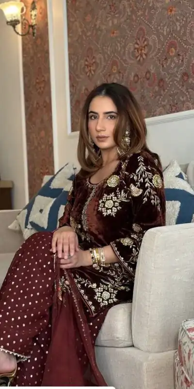 NSR 879 Mahendi Faux Georgette Salwar Suit with Embroidery Work. Available at ₹2399 only. Delivery 4-6 Working Days. Shop now. | Lehenga, Bollywood Lehenga, Creative Lehenga, Designer Lehenga, Embroidered Lehenga, Party Wear Lehenga