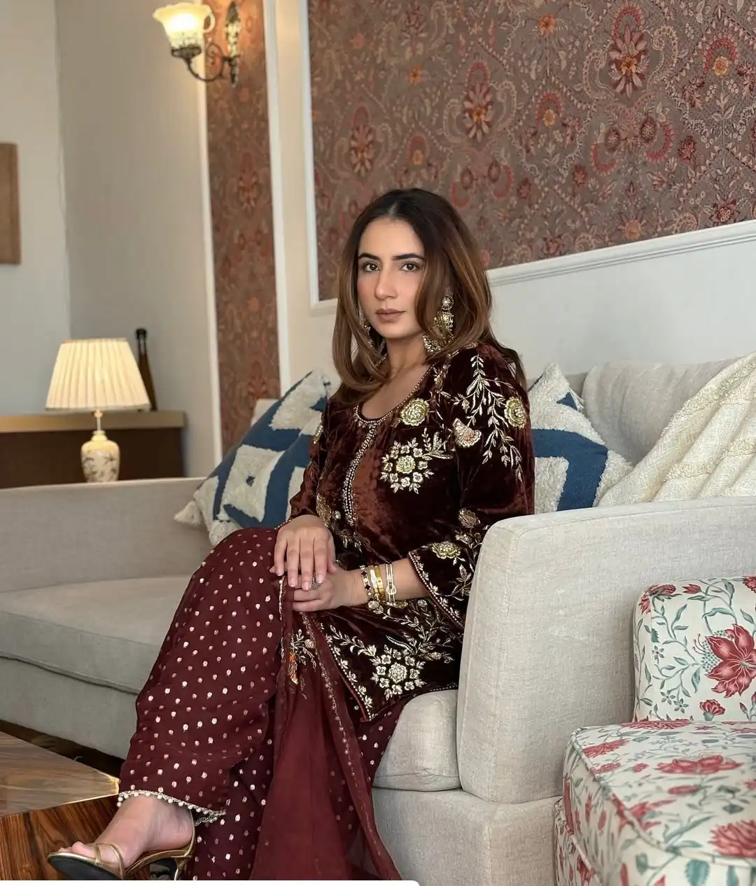 NSR 879 Mahendi Faux Georgette Salwar Suit with Embroidery Work. Available at ₹2399 only. Delivery 4-6 Working Days. Shop now. | Lehenga, Bollywood Lehenga, Creative Lehenga, Designer Lehenga, Embroidered Lehenga, Party Wear Lehenga