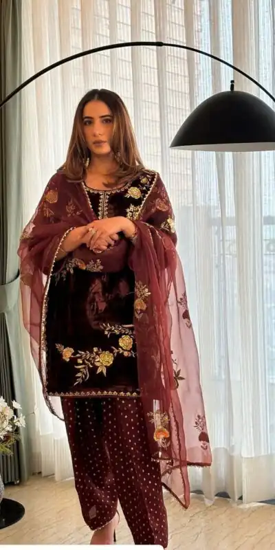 NSR 879 Mahendi Faux Georgette Salwar Suit with Embroidery Work. Available at ₹2399 only. Delivery 4-6 Working Days. Shop now. | Lehenga, Bollywood Lehenga, Creative Lehenga, Designer Lehenga, Embroidered Lehenga, Party Wear Lehenga