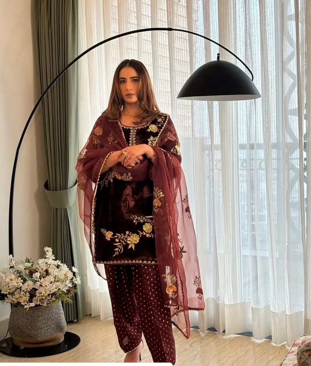 NSR 879 Mahendi Faux Georgette Salwar Suit with Embroidery Work. Available at ₹2399 only. Delivery 4-6 Working Days. Shop now. | Lehenga, Bollywood Lehenga, Creative Lehenga, Designer Lehenga, Embroidered Lehenga, Party Wear Lehenga