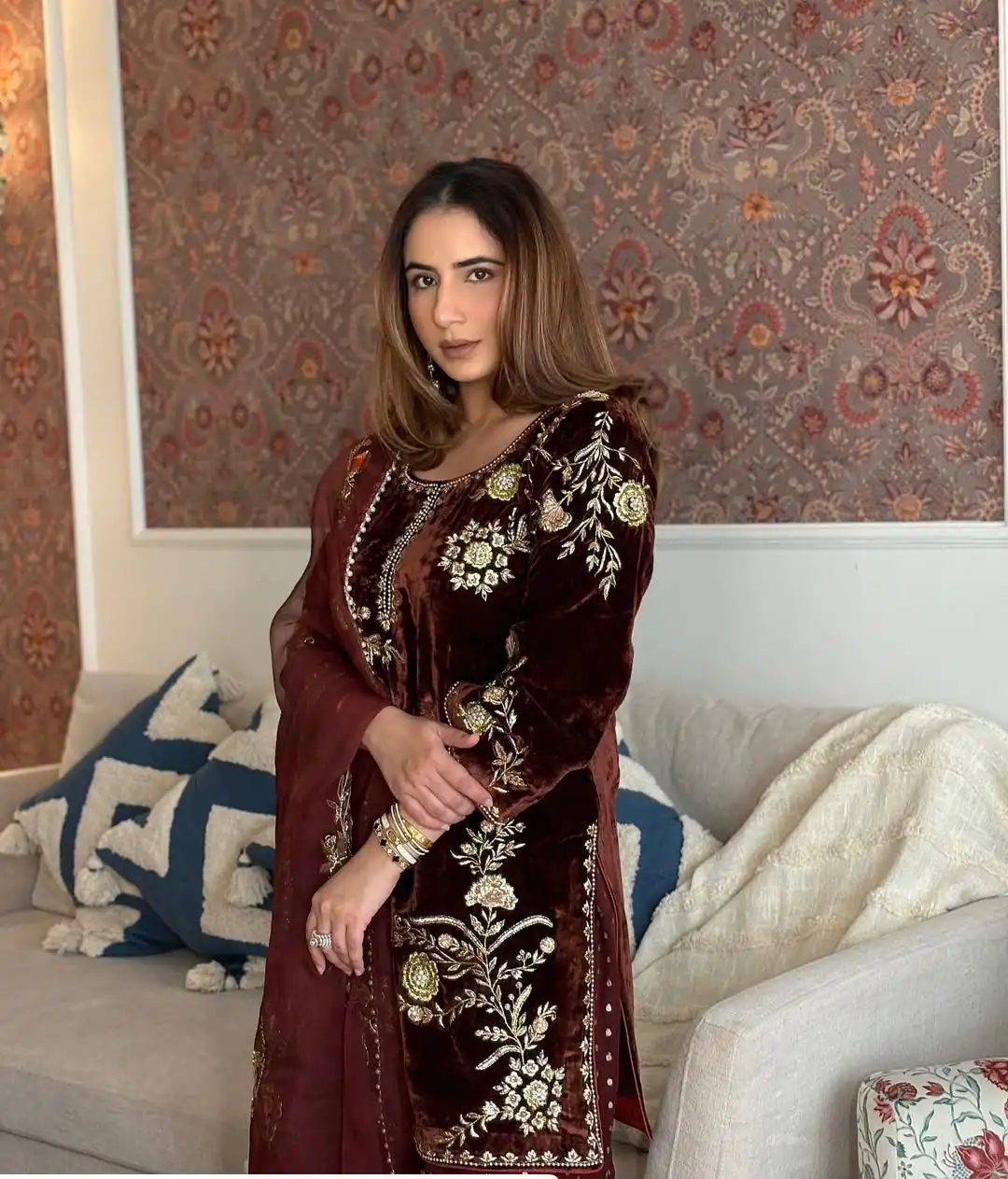 NSR 879 Mahendi Faux Georgette Salwar Suit with Embroidery Work. Available at ₹2399 only. Delivery 4-6 Working Days. Shop now. | Lehenga, Bollywood Lehenga, Creative Lehenga, Designer Lehenga, Embroidered Lehenga, Party Wear Lehenga