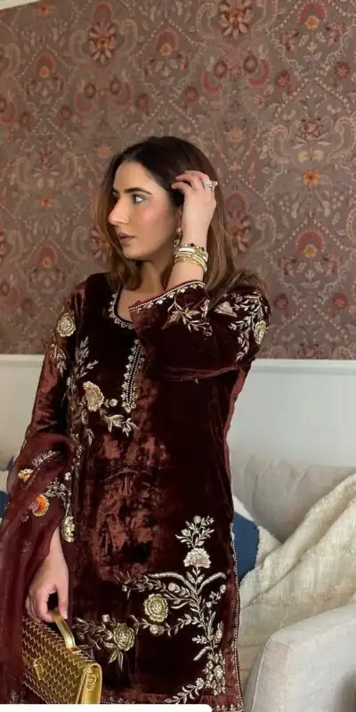 NSR 879 Mahendi Faux Georgette Salwar Suit with Embroidery Work. Available at ₹2399 only. Delivery 4-6 Working Days. Shop now. | Lehenga, Bollywood Lehenga, Creative Lehenga, Designer Lehenga, Embroidered Lehenga, Party Wear Lehenga