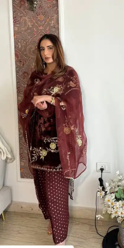 NSR 879 Mahendi Faux Georgette Salwar Suit with Embroidery Work. Available at ₹2399 only. Delivery 4-6 Working Days. Shop now. | Lehenga, Bollywood Lehenga, Creative Lehenga, Designer Lehenga, Embroidered Lehenga, Party Wear Lehenga