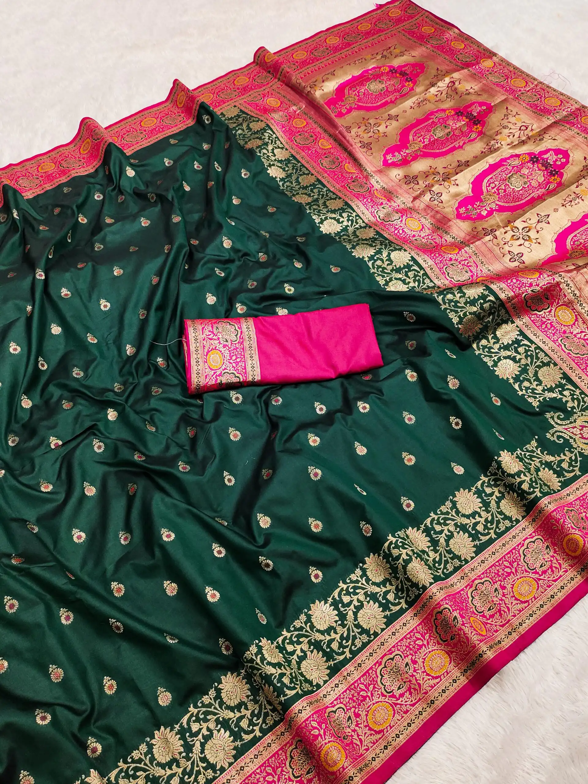 MB 3315 Green Color Banarasi Silk Gold Zari Border Saree . Wedding, Party, Festive, Available at ₹2049 only. Delivery 4-6 Working Days. Shop now. | Designer Sarees, Designer Sarees, Embroidered Sarees, Sarees, Bollywood Sarees, Creative Sarees, Designer Sarees, Embroidered Sarees, Ethnic Saree, Modern Digital sarees, Party Wear Sarees
