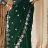 DF 3457 Green Color Georgette Sequence Original Mirror Work Saree Casual, Wedding, Festive, Events . Expected Delivery  4-6 Working Days @2099/- only                                                                                | Designer Sarees, Embroidered Sarees, Sarees, Bollywood Sarees, Creative Sarees, Ethnic Saree, Modern Digital sarees, Party Wear Sarees
