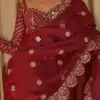 DF 3457 Maroon Color Georgette Sequence Original Mirror Work Saree Casual, Wedding, Festive, Events . Expected Delivery  4-6 Working Days @2099/- only                                                                                | Designer Sarees, Embroidered Sarees, Sarees, Bollywood Sarees, Creative Sarees, Ethnic Saree, Modern Digital sarees, Party Wear Sarees