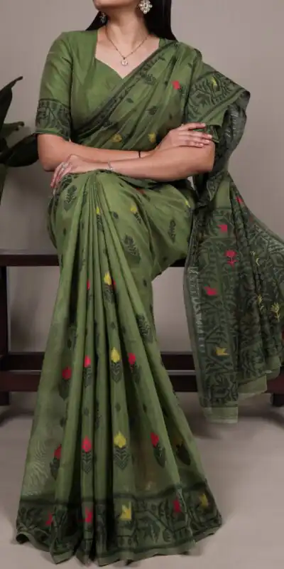 YNF 7415 Mehendi Poly Cotton Saree Perfect for Wedding, Party, Makar Sankranti, Temple Visit, Sangeet – . Introductory Price ₹1549. Delivery 4-6 Working | Designer Sarees, Embroidered Sarees, Sarees, Bollywood Sarees, Creative Sarees, Ethnic Saree, Modern Digital sarees, Party Wear Sarees