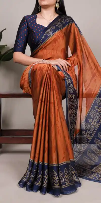 YNF 7103 Orange Rangoli Silk Saree Perfect for Wedding, Party, Karwa Chauth, Makar Sankranti, Baisakhi – . Available at ₹1449 only. Delivery 4-6 Work | Designer Sarees, Embroidered Sarees, Sarees, Bollywood Sarees, Creative Sarees, Ethnic Saree, Modern Digital sarees, Party Wear Sarees