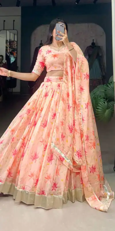 LNB 1036 Peach Color Tabby Silk with Lace Work Lehenga Choli . Wedding, Party, Festive, Events, Grab it for ₹1999. Delivery 4-6 Working Days. Shop now. | Lehenga, Bollywood Lehenga, Creative Lehenga, Designer Lehenga, Embroidered Lehenga, Party Wear Lehenga