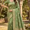 MB 9 Green Color Satin Silk Saree with Lace Work & Zari Work. Exclusive Offer ₹2149. Delivery 4-6 Working Days. Shop now. | Designer Sarees, Sarees, Bollywood Sarees, Creative Sarees, Embroidered Sarees, Ethnic Saree, Modern Digital sarees, Party Wear Sarees