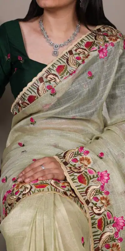 YNF 7400 Pista Zari Kota Tissue Saree Perfect for Wedding, Party, Mehendi, Housewarming, Haldi – . Special Price ₹3299. Delivery 4-6 Working Days. | Designer Sarees, Sarees, Bollywood Sarees, Creative Sarees, Embroidered Sarees, Ethnic Saree, Modern Digital sarees, Party Wear Sarees