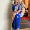Royal Blue Soft Lichi Silk Jacquard Work All Over Saree