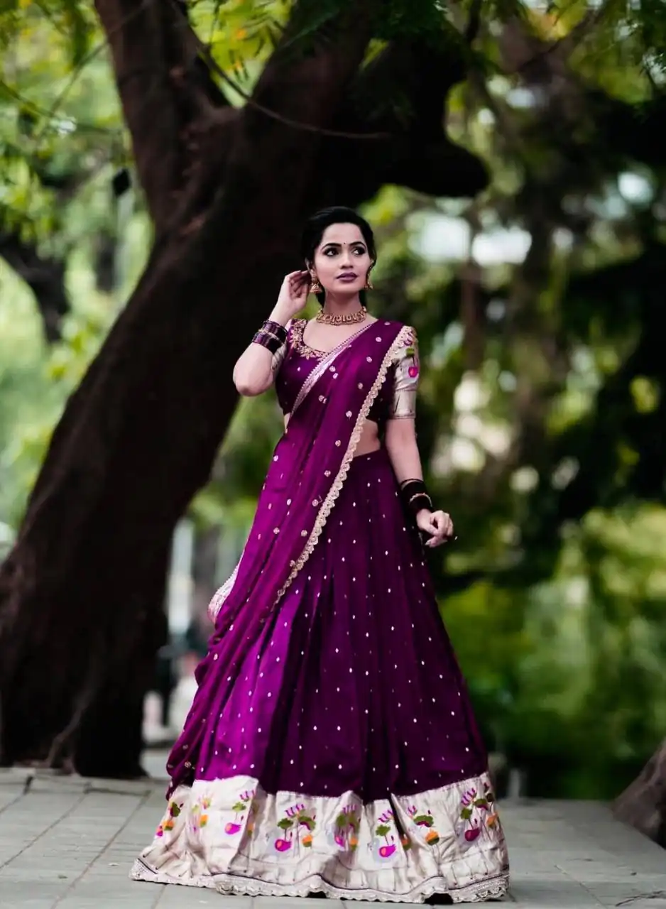 Wine Georgette Sequence Work Lehenga Choli