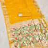 Yellow Soft Paithani Silk Lace Zari Work Saree