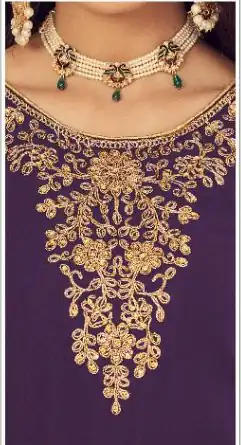 DS 1121 Purple Georgette Salwar Suit with Stone Work. Get it for ₹1999. Wedding, Party, Festive, Events, Delivery 4-6 Working Days. Shop now. | Gowns, Bollywood Gowns, Creative Gowns, Designer Gowns, Embroidered Gowns, Party Wear Gowns