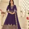 DS 1121 Purple Georgette Salwar Suit with Stone Work. Get it for ₹1999. Wedding, Party, Festive, Events, Delivery 4-6 Working Days. Shop now. | Gowns, Bollywood Gowns, Creative Gowns, Designer Gowns, Embroidered Gowns, Party Wear Gowns